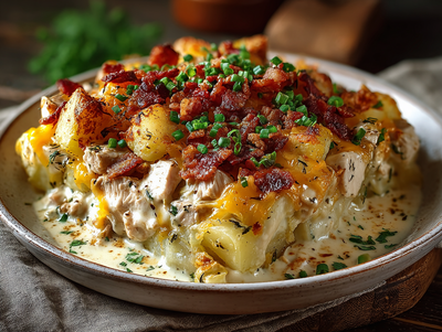 Apple Smoked Bacon & Chicken Bake