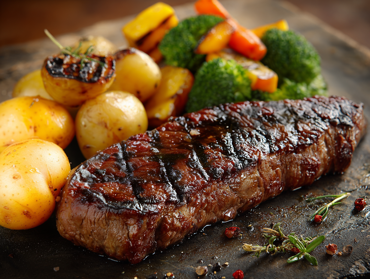 Long Island New York Strip, Yukon Potatoes, Fresh Veggies - NEW