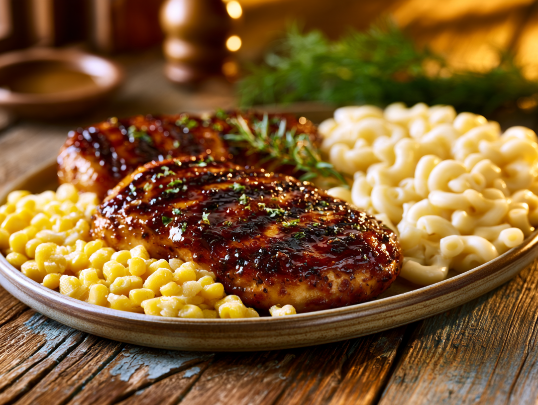 Smokey Cajun Chicken, Buttery Corn, Mac and Cheese - NEW