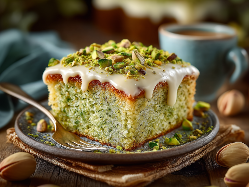 Irish Pistachio Cake - Sweet Saturday