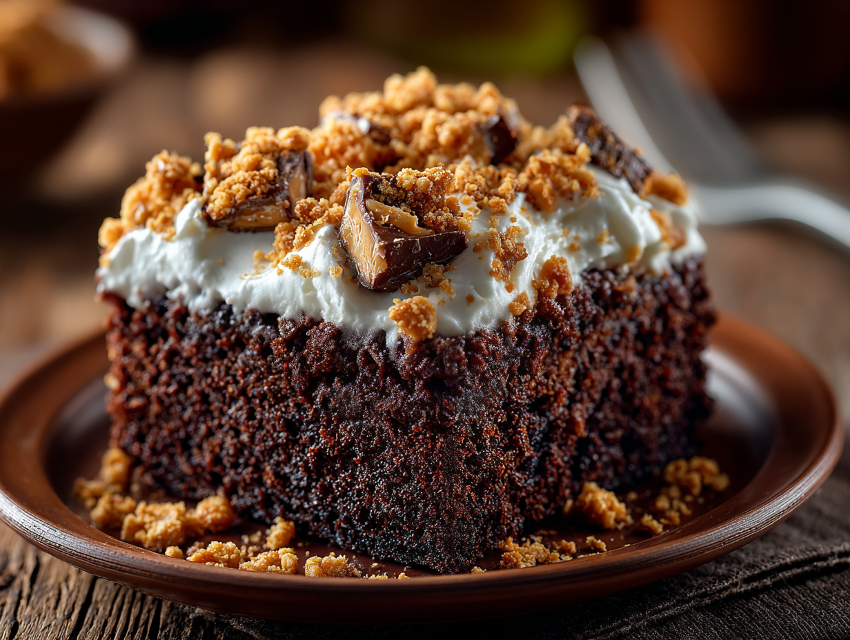 Toffee Crunch Chocolate Cake - Sweet Saturday