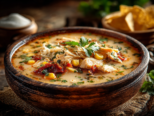 South of The Border Creamy Chicken Tortilla Soup
