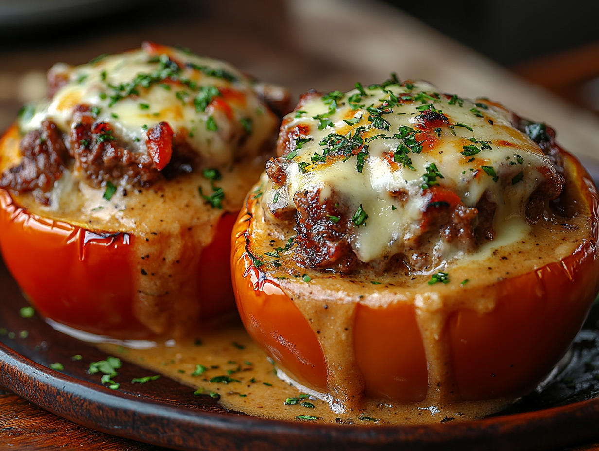 Philly Steak Stuffed Peppers - NEW