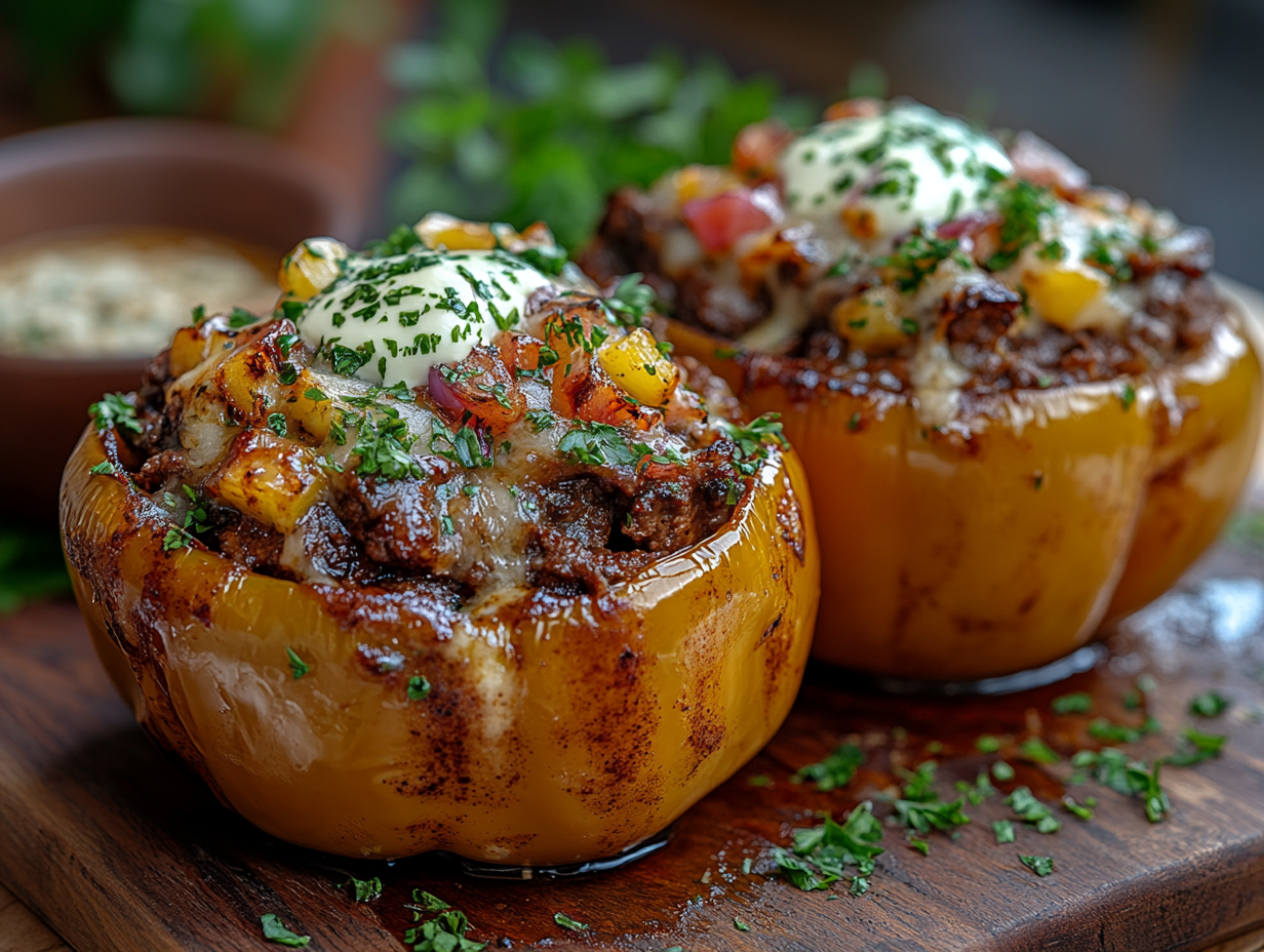 Philly Steak Stuffed Peppers - NEW