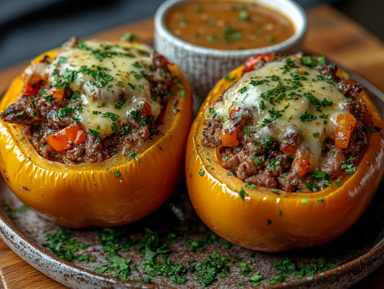 Philly Steak Stuffed Peppers - NEW