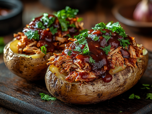 BBQ Chicken Loaded Potatoes