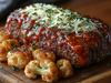 Pepper Jack Meatloaf, Crispy Cauliflower