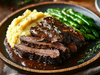 Rustic Garlic Chuck Roast, Mashed Potatoes, Green Beans