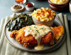 Country Oven Fried Chicken Dinner, Mac & Cheese, Southern Collard Greens