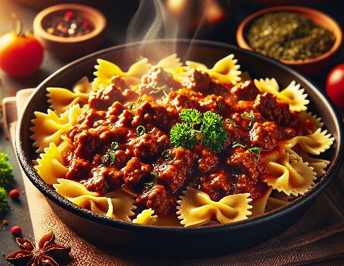 Spanish Beef Bowtie Pasta - NEW