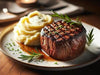 Allen Brothers Prime Steakhouse Filet Mignon, Mashed Potatoes, Lemon Parm Broccoli