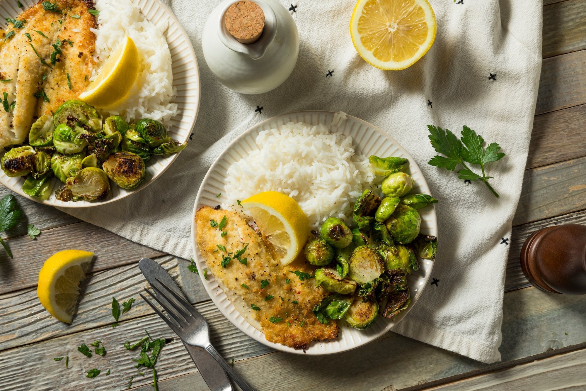 Broiled Red Fish. Our tender, flaky fresh red fish crusted with pistachios and tortillas and pan seared  creating an outstanding flavor served with sautéed vegetables and rice.