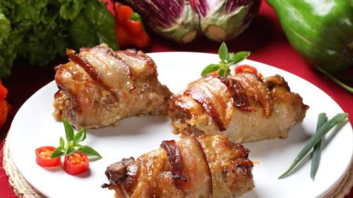 Quail Wrapped in Bacon