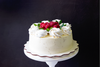 Berry Chantilly Cake Slice Topped with Mascarpone Frosting