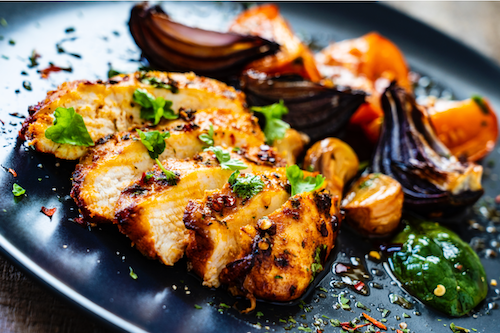 Cheesy Chicken, Au Gratin Potatoes, Panko Veggies