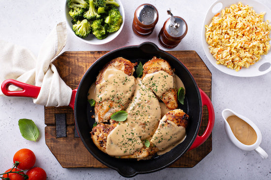 Cajun Chicken in a Light Dijon Sauce over Vegetable Rice Pilaf