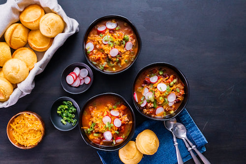 Cowboy Chili and Cornbread