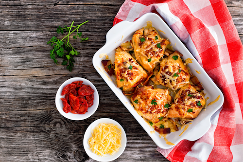 French Chicken and Pasta in a Light Chardonnay Sauce