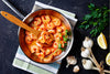 Garlic Buttered Shrimp, Rice, Vegetables