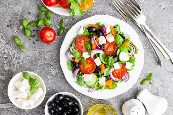 Greek Salad with Champagne Vinaigrette