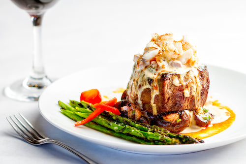 Bistro Filet Mignon, Shrimp, Crabmeat, Cauliflower Mashed Potatoes - NEW