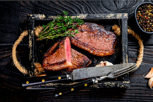 Lower Carb Grilled Steak Picanha, Seasonal Vegetables