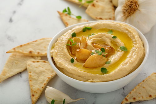 Homemade Hummus and Mini Naan Bread