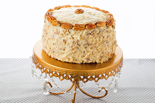 Southern Butter Pecan Cream Cake Slice