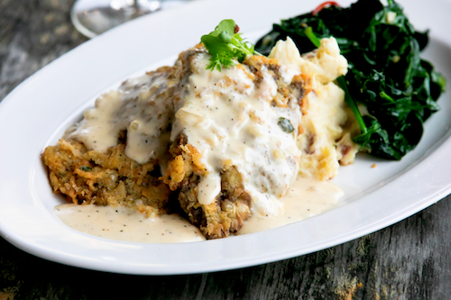 Country Fried Steak, Cauliflower Mashed Potatoes, Collard Greens - New