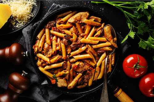 Madeira Chicken and Wild Mushroom Penne