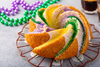 Mardi Gras Almond Butter King Cake Slice - Sweet Saturday
