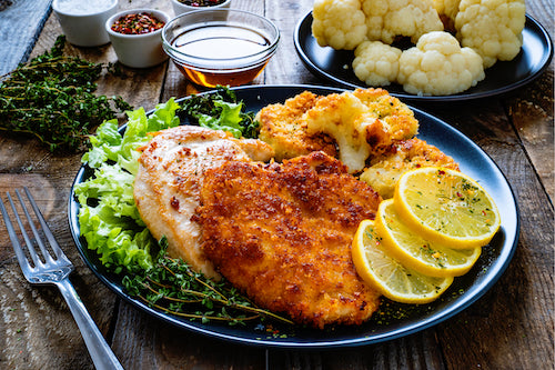 Parmesan Pork Chop Crisp Cauliflower