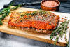 Pistachio Salmon, Fresh Greens, Veggies - Lower Carb
