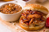 BBQ Chicken Sandwich and Baked Beans