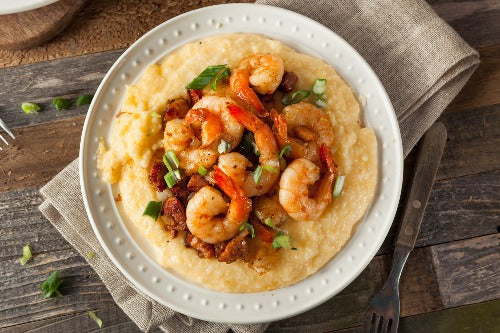 Shrimp, Sausage, and Polenta