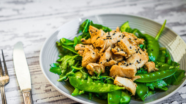 Grilled Chicken and Snow Pea Salad