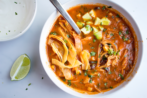 South of The Border Creamy Chicken Tortilla Soup