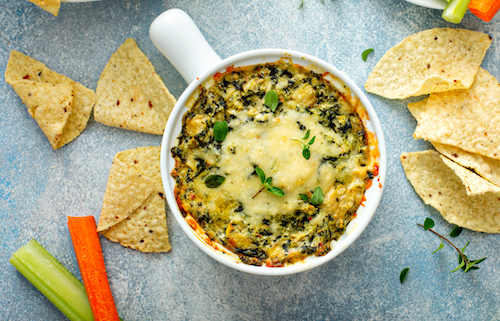 Spinach Artichoke Dip & Mini Naan