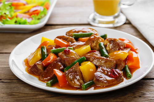 Sunday Supper Beef Tips, Rice, Caramelized Onions NEW