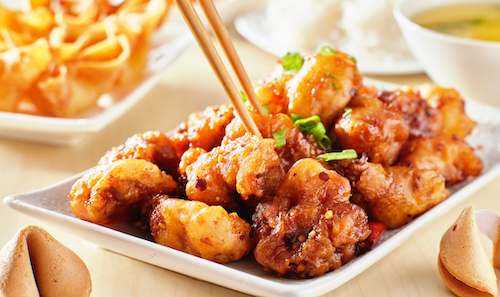 Sweet Chili Garlic Chicken, Fried Rice