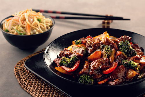 Sweet Chili Steak, Stir Fried Noodles - NEW