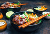 Teriyaki Meatballs, Rice Noodles, Julienne Veggies - NEW