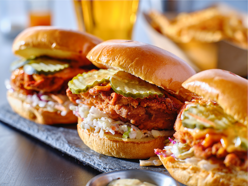 Crispy Fried Chicken Sliders (4 to order), Coleslaw