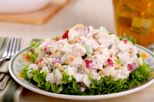 Waldorf Chicken Salad, Crackers