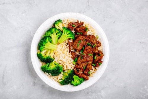 Beef Broccoli Stir Fry with Fried Rice