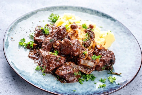 Steak Diane with Garlic Mash Potatoes