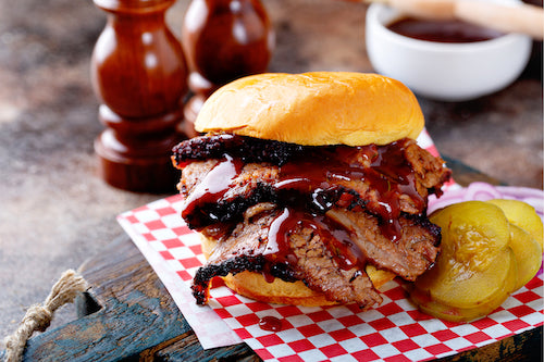 Brisket and Sausage Sandwich - Main Image