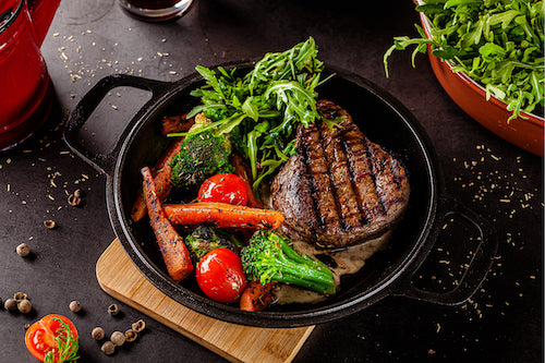 Cast Iron Skillet Steak Dinner - Main Image