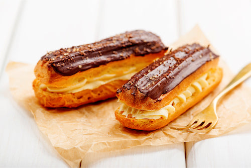 NY Style Chocolate Eclairs - Sweet Saturday