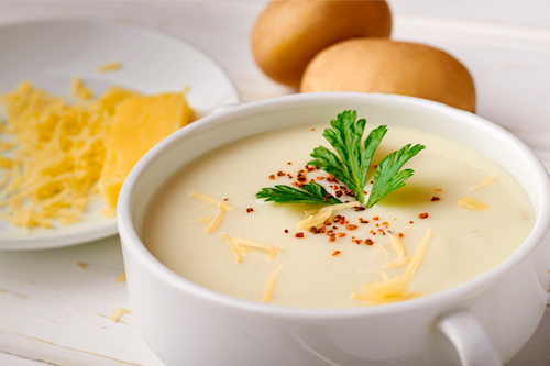 Creamy Four Cheese Potato Soup